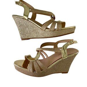 Forever Wedge Platform Sandals Open Toe Ankle Strap Women's Size 8